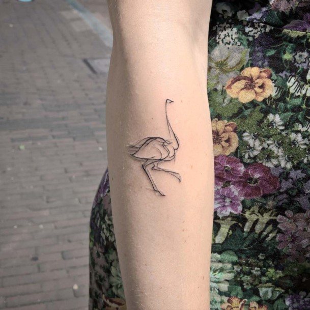 Ornate Tattoos For Females Ostrich