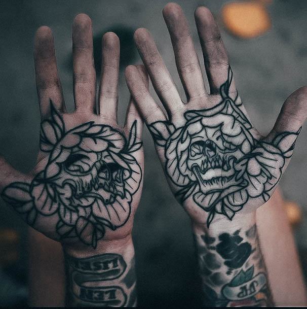 Ornate Tattoos For Females Palm