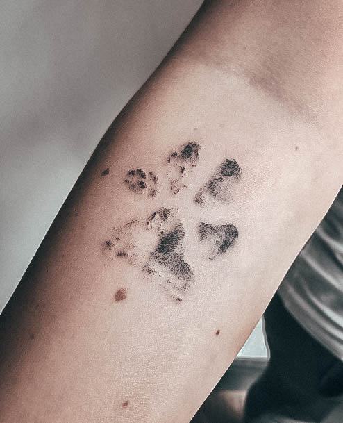 Ornate Tattoos For Females Paw Print