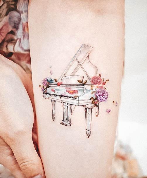 Ornate Tattoos For Females Piano