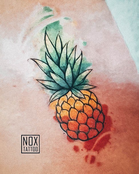 Ornate Tattoos For Females Pineapple