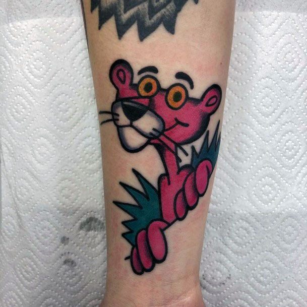 Ornate Tattoos For Females Pink Panther