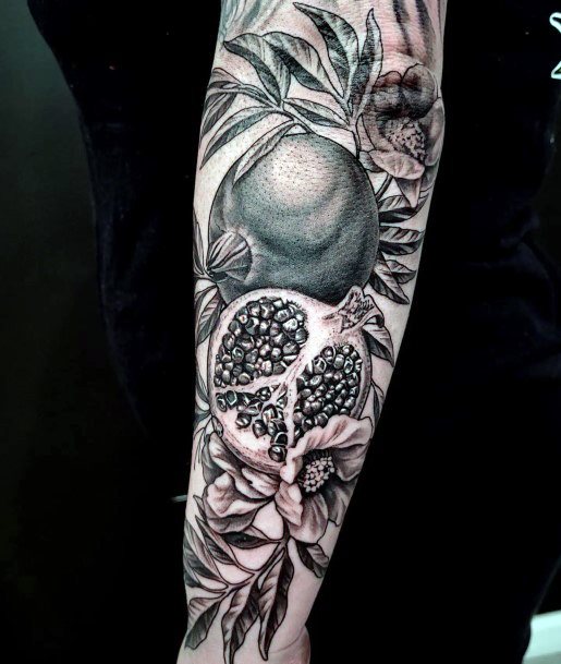 Ornate Tattoos For Females Pomegranate