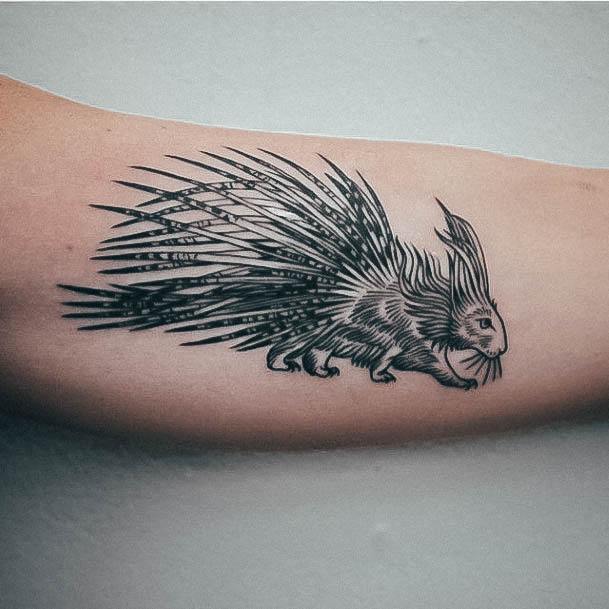 Ornate Tattoos For Females Porcupine