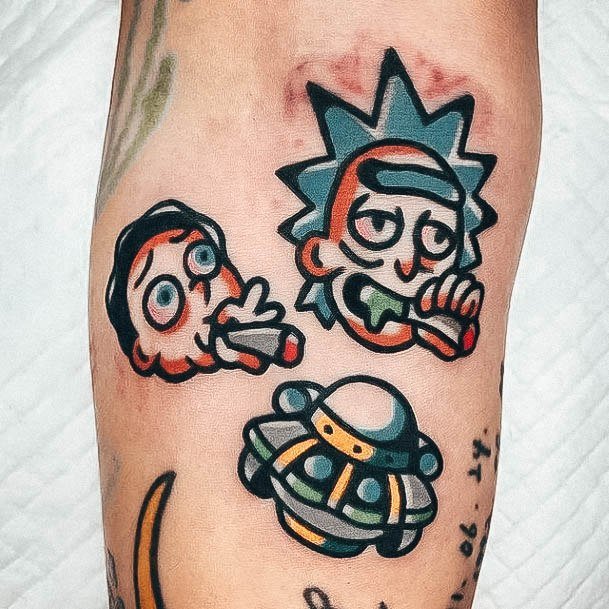 Ornate Tattoos For Females Rick And Morty