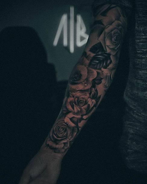 Ornate Tattoos For Females Rose Sleeve