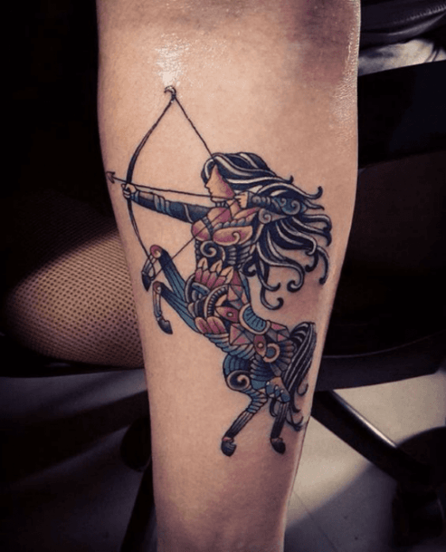 Ornate Tattoos For Females Sagittarius