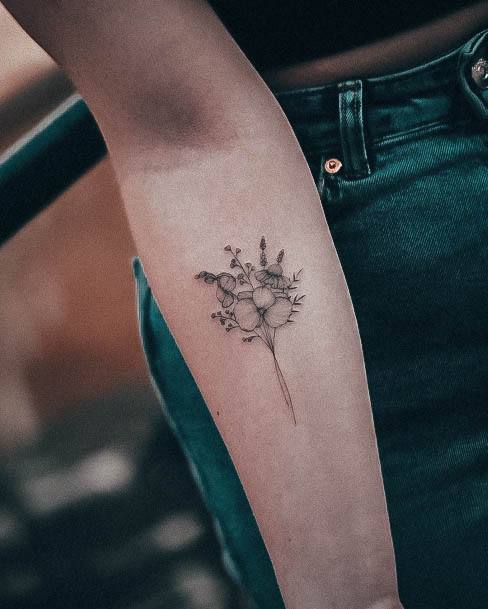 Ornate Tattoos For Females Simple Flower