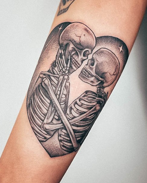 Ornate Tattoos For Females Skeleton