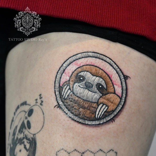 Ornate Tattoos For Females Sloth