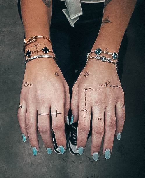 Ornate Tattoos For Females Small Hand
