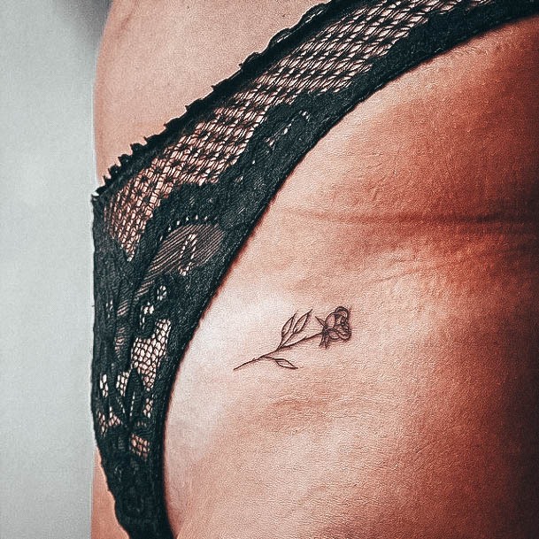 Ornate Tattoos For Females Small Hip