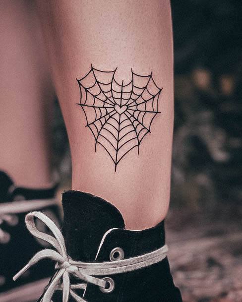 Ornate Tattoos For Females Small Spider Web