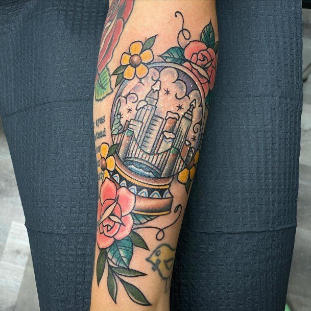 Ornate Tattoos For Females Snowglobe