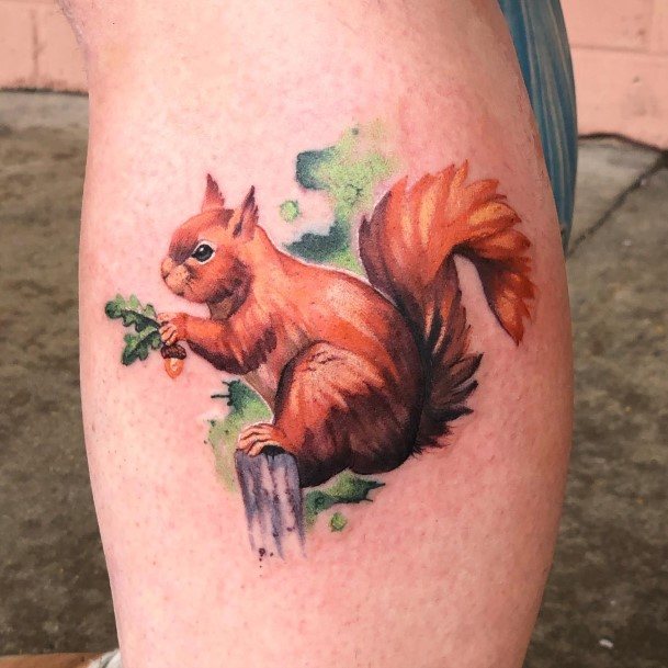 Ornate Tattoos For Females Squirrel