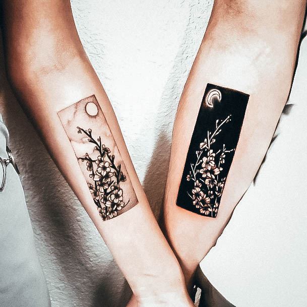 Ornate Tattoos For Females Sun And Moon