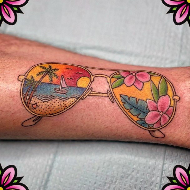 Ornate Tattoos For Females Sunglasses