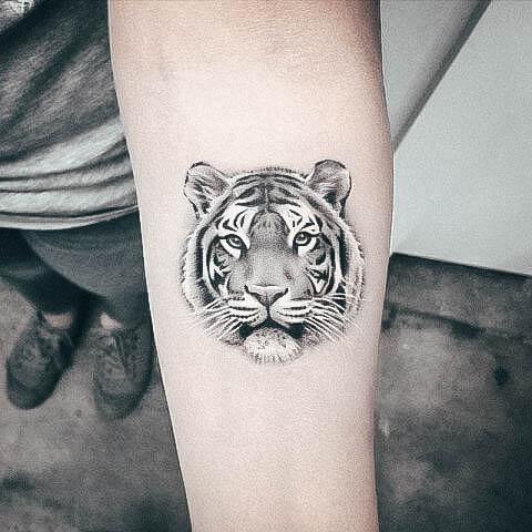 Ornate Tattoos For Females Tiger