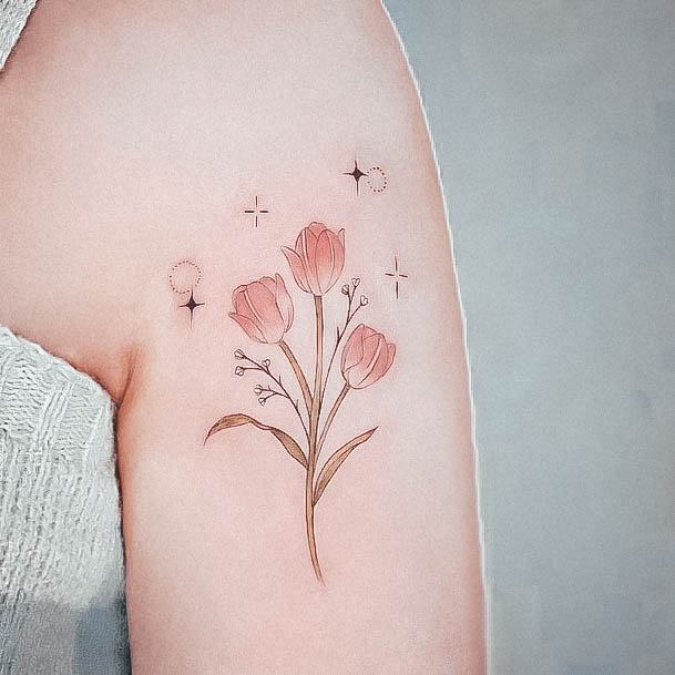 Ornate Tattoos For Females Tulip