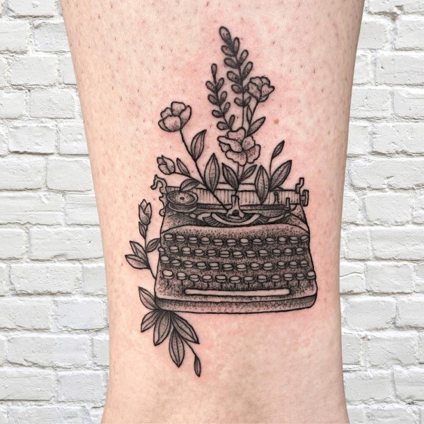 Ornate Tattoos For Females Typewriter