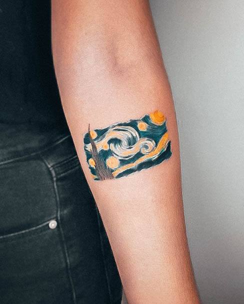 Ornate Tattoos For Females Van Gogh