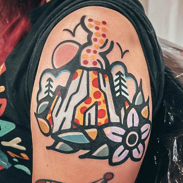 Ornate Tattoos For Females Volcano