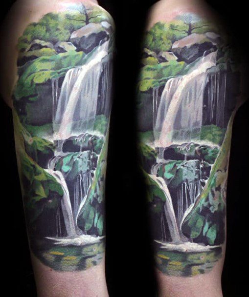 Ornate Tattoos For Females Waterfall