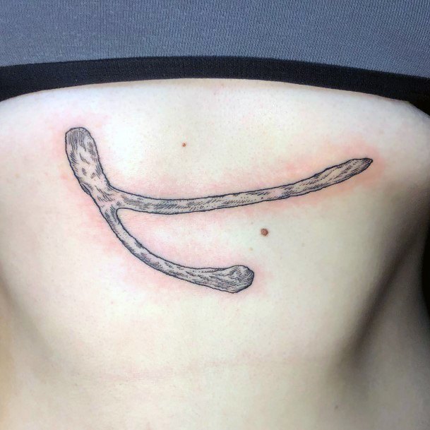 Ornate Tattoos For Females Wishbone