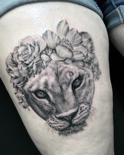 Orntate Lion Tattoo For Women