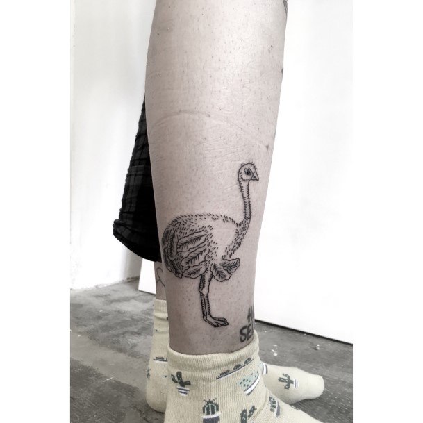 Ostrich Female Tattoo Designs