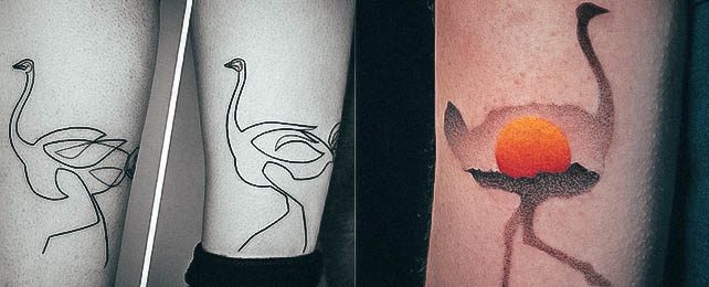 Top 100 Best Ostrich Tattoos For Women – Feathered Bird Design Ideas