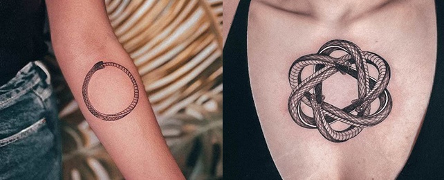 Top 100 Best Ouroboros Tattoos For Women – Serpent Tail Design Ideas