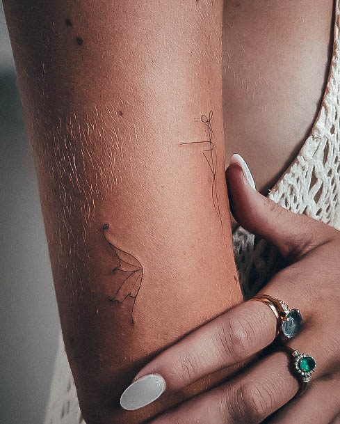 Outline Female Tattoo Designs