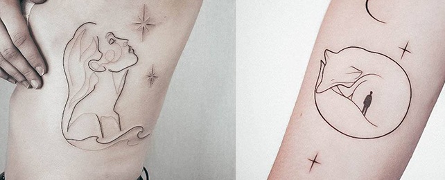 Top 100 Best Outline Tattoos For Women – Line Design Ideas