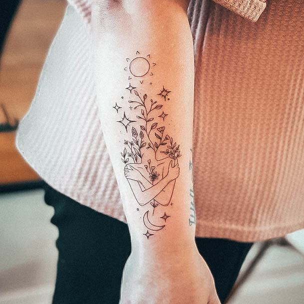 Outline Womens Feminine Outline Tattoos