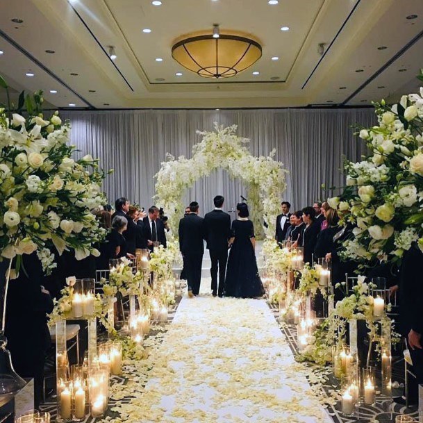 Outsanding Floral Wedding Inspiration Gorgeous White Flower Arch Ideas