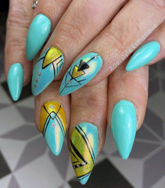 Outstanding Colorful Triangle Nails Inspiration For Women