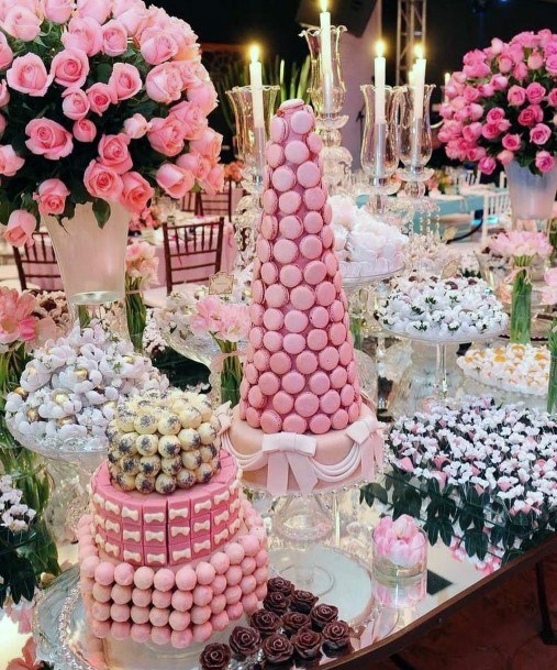 Outstanding Girly Pink Snack Desert Table Wedding Inspiration Ideas