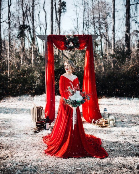 Outstanding Red Gorgeous Wedding Dress For Bride Inspiration Christmas Ideas