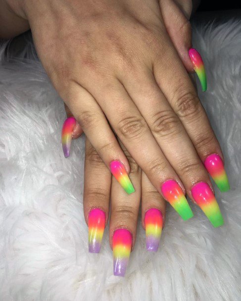 Outstanding Vibrant Colorful Ombre Nail Design Inspiration For Women