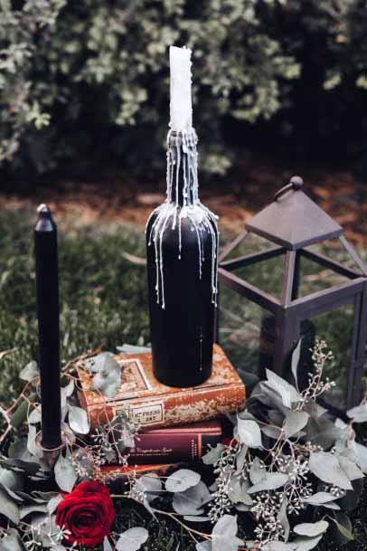 Overflowing Beer Bottle Gothic Wedding Decor