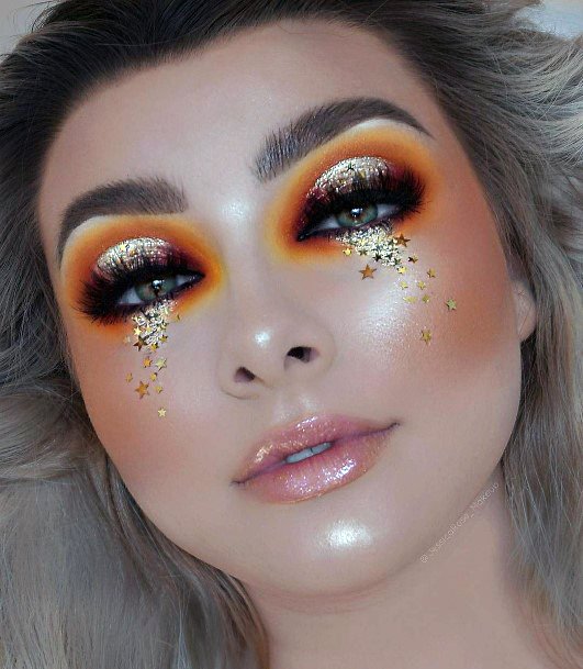 Overflowing Golden Stars Unique Eyeshadow Women