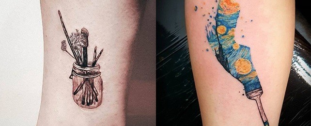 100 Brush Stroke Tattoo Designs For Men  Painted Ideas