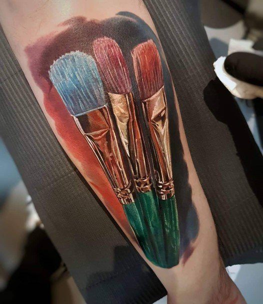 Paint Brush Womens Tattoos