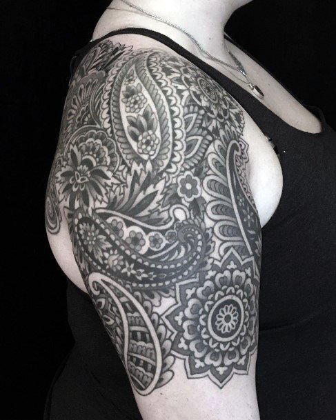 Paisley Womens Feminine Paisley Tattoos