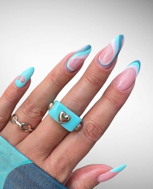 Pale Blue Nail For Ladies