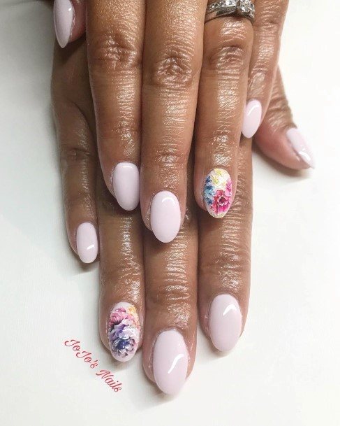 Pale Pink Female Nail Designs