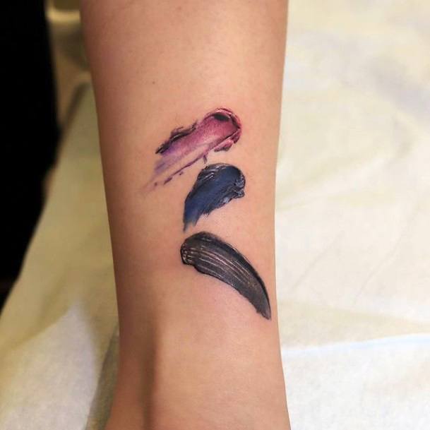 Palette Texture Tattoo Design Inspiration For Women