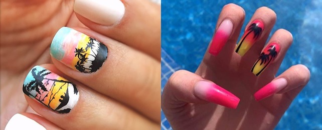 4. Summer Palm Tree Nail Designs - wide 8