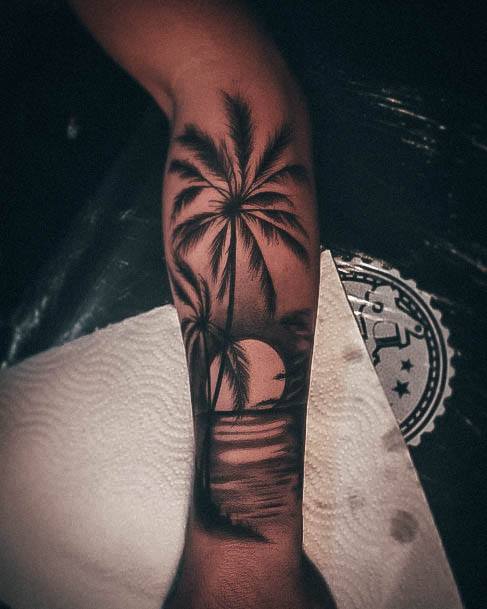 Palm Tree Tattoo Design Inspiration For Women